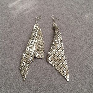 Silver Earrings with Diamond drops 🤩New Year